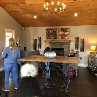 Inside winery