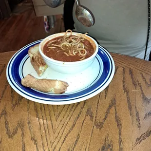 Daily special chili with girl cheese