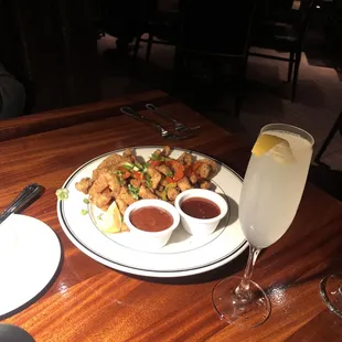 Calamari and French 75