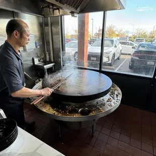 One of my favorite things about Mongolian barbecue is watching your food being prepared