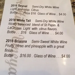 The wines