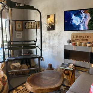 Cute decor and sitting area