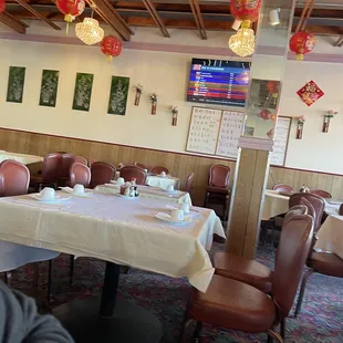 a restaurant with tables and chairs