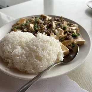 Minced beef with tofu and Chinese pickle. So delicious!