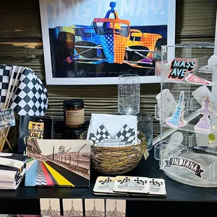 Locally made Prints, postcards, coasters, coozies and more - all celebrating the month of May in Indy!