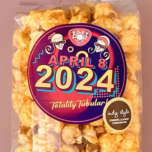 We've also got Eclipse themed Indy style popcorn to snack on while taking in the eclipse this Monday!
