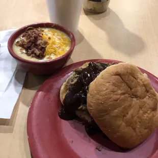 BBQ and potato soup