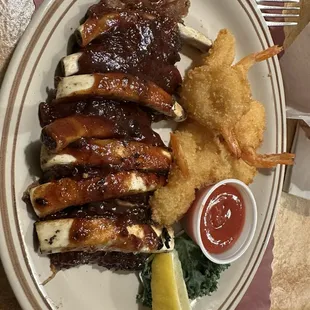 Ribs and shrimp-wow!!!!