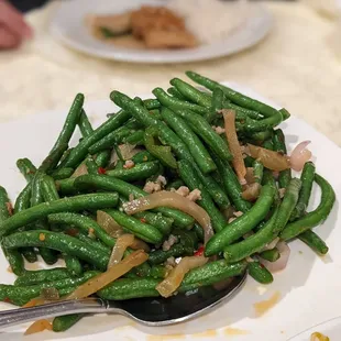 Green bean with ground pork
