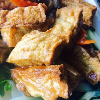 Braised Bean Curd and Spring Vegetables