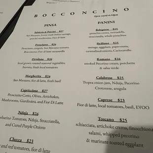 Bocconcino Pizza &amp; Panini available till 6:30pm