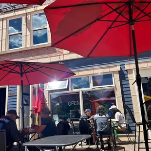 patio seating area dog friendly