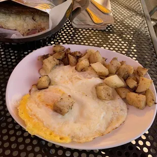 Potato and eggs