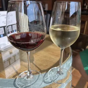 two glasses of wine
