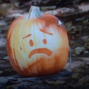 Scared pumpkin.