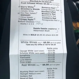 the price of the wine