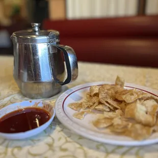 Crunchy wontons- complimentary