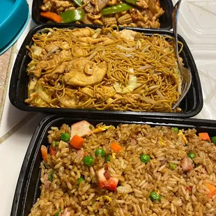 a variety of food items