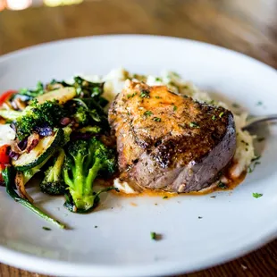 Filet Mignon w/ herb tomato butter