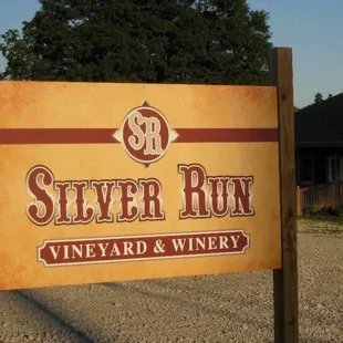 a sign for a winery and winery