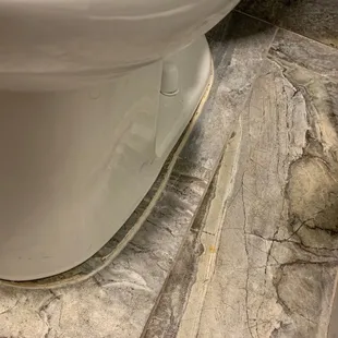 Toilet not installed properly, moves around