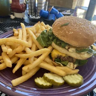 Double Decker with Creamy Big Boy style sauce. Fries are very good.