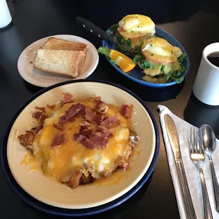 Breakfast skillet and eggs  benedict... yum!