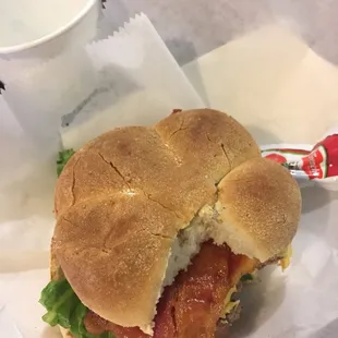 Bacon Cheeseburger (half-eaten :((  )