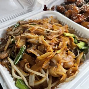 Beef chow fun. Too greasy and they put way too much pepper to marinate the beef