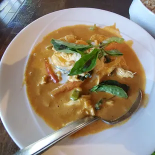 Thick and creamy panang curry.