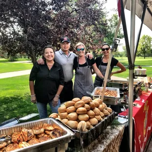 Great morning serving lunch at the Marine Scholarship Golf Tournament. Honey Sriracha Chicken &amp; Carolina Pulled Pork