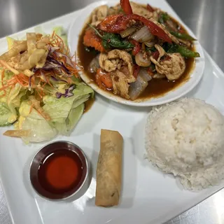 L3. Pad Kha Pow Lunch Special