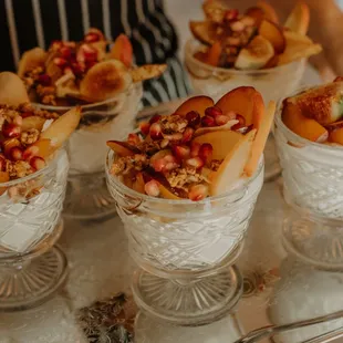 Greek Yogurt with Coconut Granola, Pear, Plum &amp; Pomegranate