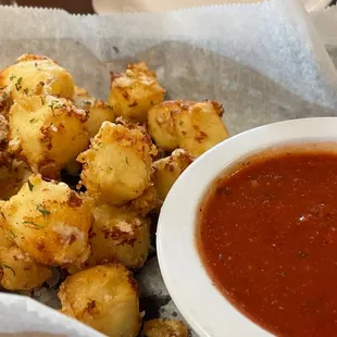 Fried cheese. Delicious. Served like tots!