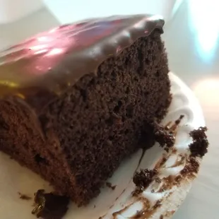 Choco Cake included as a dessert with the Crab Special  Along with baked potato coleslaw and rolls.