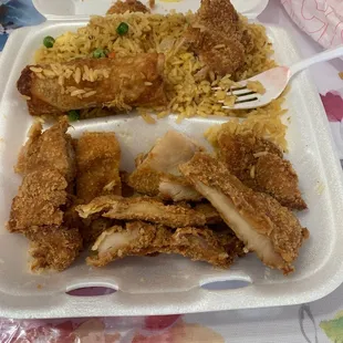 Dried up lemon chicken