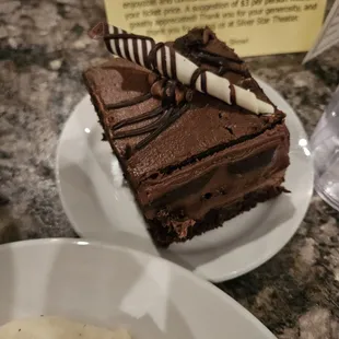 The "famous" chocolate cake. It was very chocolatey.