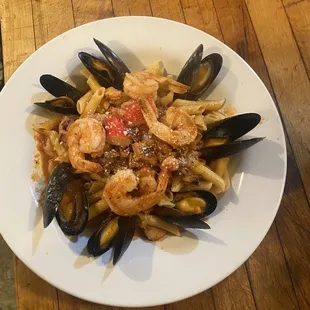 Pasta con mariscos