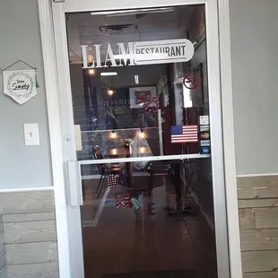 open sign on glass door