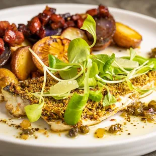 Pistachio Crusted Seabass
