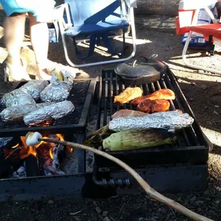 The fire ring / BBQ pit