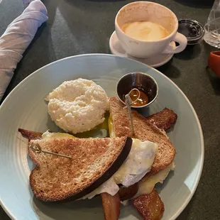 broken yolk sandwich