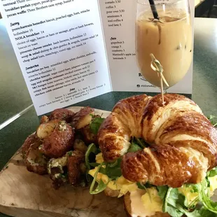 Egg and Arugula Croissant