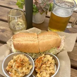 Thisa way Turkey with extra potato salad.