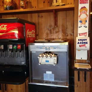 Ice cream &amp; soda bar.