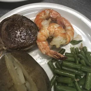 Filet and shrimp