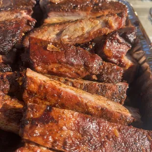 Smoked pork ribs