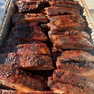 Smoked pork ribs