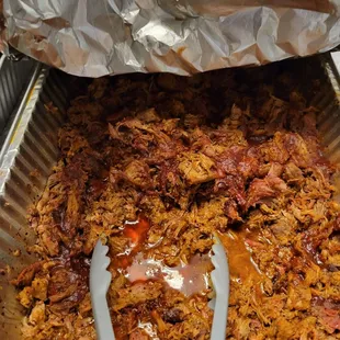 Pulled Pork, by itself was great add it to some rolls and make sliders.