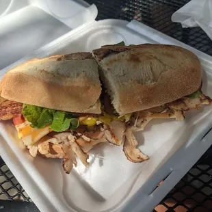 Blackened turkey sub